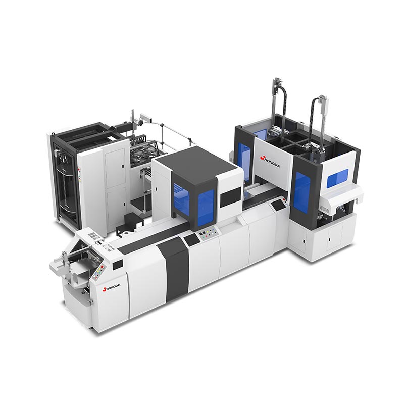 Automatický stroj na výrobu pevných boxov s dvojitou stanicou